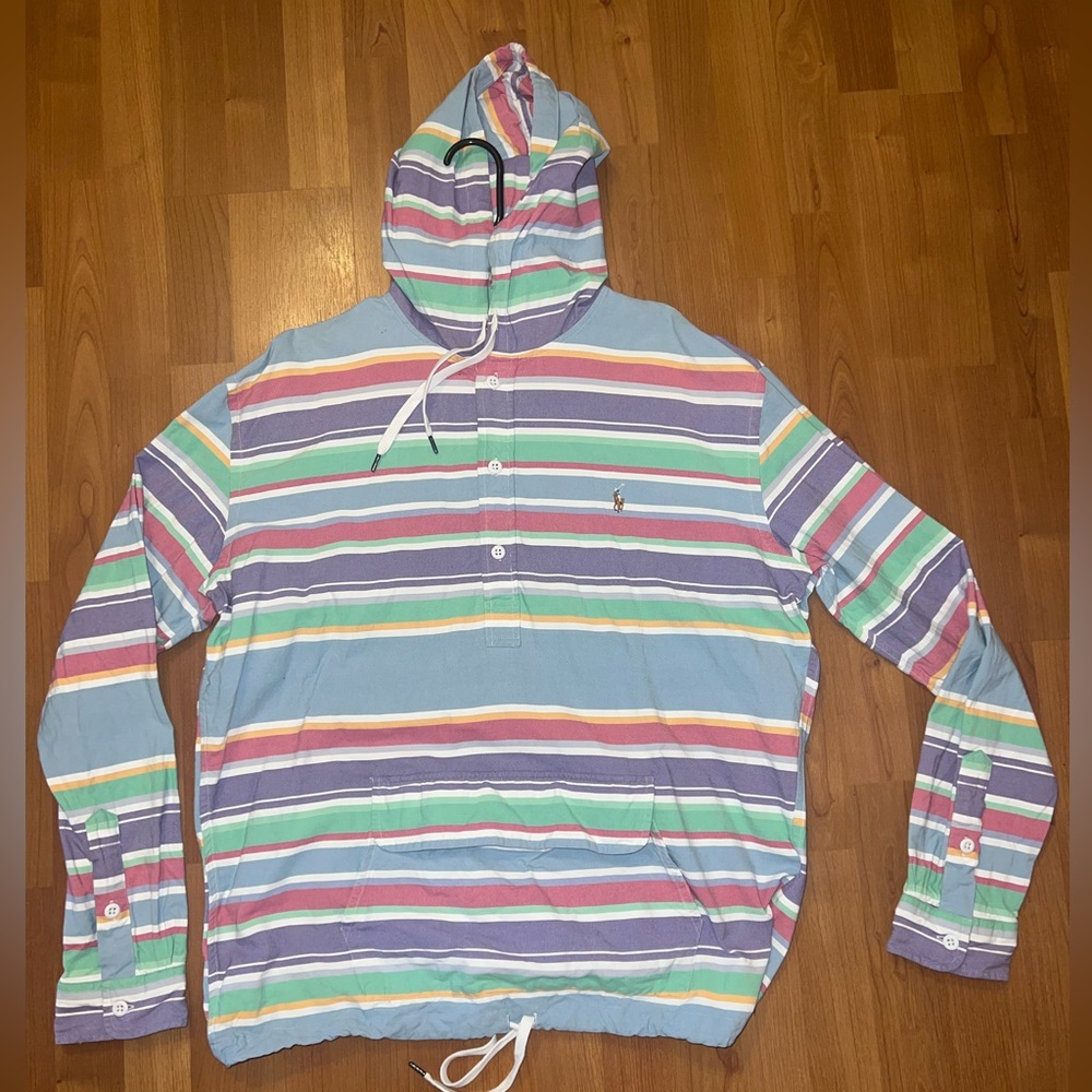Polo Ralph Lauren Easter pastel color pullover hoody size XL .